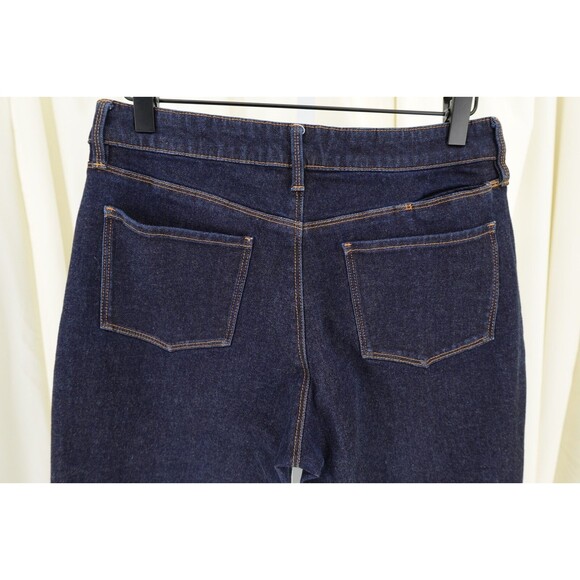 MUJI Women's Slim Straight 6-Pocket Stretch Cotton Blend Denim Blue Jeans SZ 27 - Picture 7 of 16